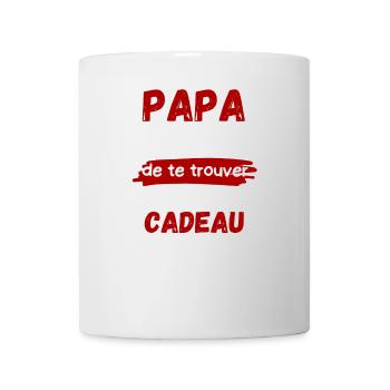 Papa: meilleur cadeau déjà trouvé - Mug blanc - blanc - Devant