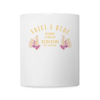 Voici à quoi ressemble le meilleur tonton - Mug blanc - blanc - Devant