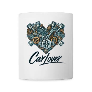 Car Lover Heart - Tasse - Weiß - Vorne