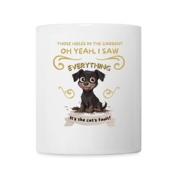 Mud-Splashed Pup: Cat's Fault - Mug - white - Front