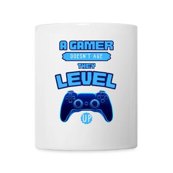 Gamer Level Up Neon-Controller - Tasse - Weiß - Vorne