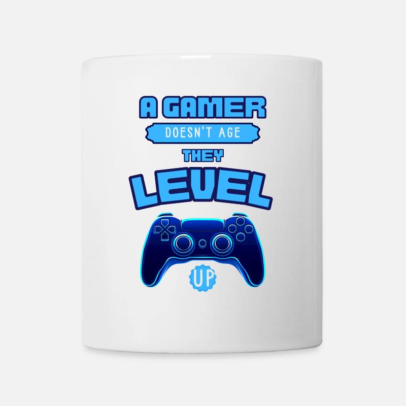 Gamer Level Up Neon Controller - Mug - white