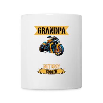 Opa Biker: Viel cooler - Tasse - Weiß - Vorne