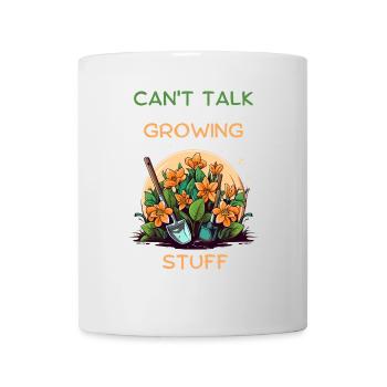 Kann nicht über das Anbauen sprechen Garten-Blumen-Tee - Tasse - Weiß - Vorne