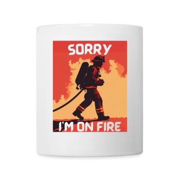 Feuerwehrmann in Brand - Tasse - Weiß - Vorne
