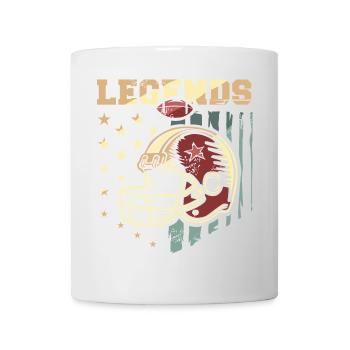Légendes du football américain - Design doré vintage - Mug blanc - blanc - Devant