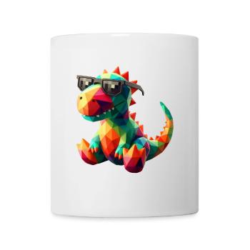 dino cool lunettes de soleil - Mug blanc - blanc - Devant