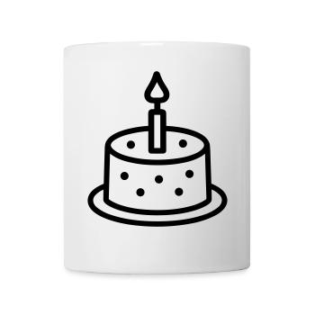 Gateau d'anniversaire - Mug blanc - blanc - Devant