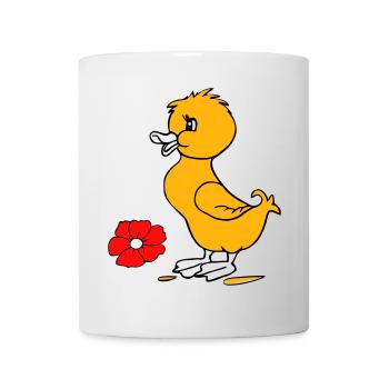 Poussins de Pâques Joyeuses Pâques - Mug blanc - blanc - Devant