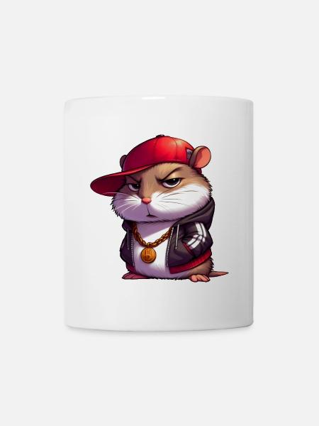 hamster hiphop - Kop/krus - hvid