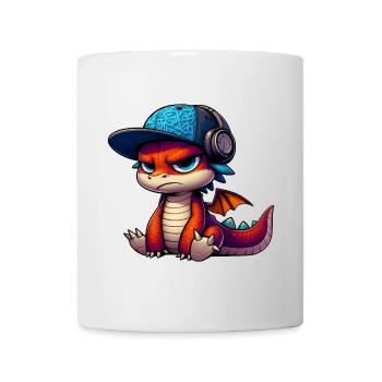 HipHop-Drache - Tasse - Weiß - Vorne