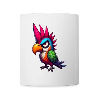 Punk Papagei - Tasse - Weiß - Vorne