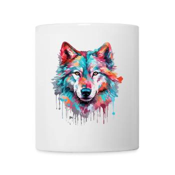 Wolf Wolf Head Predator Forest Nature Wilderness Art - Mug - white - Front