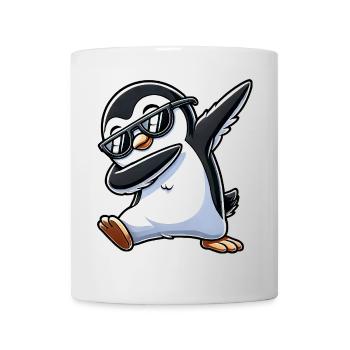 Cool Penguin Dab Lunettes de soleil Dessin animé - Mug blanc - blanc - Devant