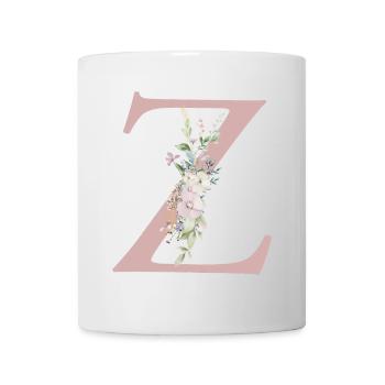Z Monogram, Floral, Personalizable - Mug - white - Front