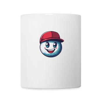 Mascotte balle de golf Cap Rouge - Mug blanc - blanc - Devant