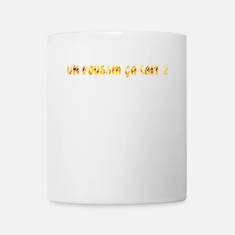 Leopard text on black background - Mug - white