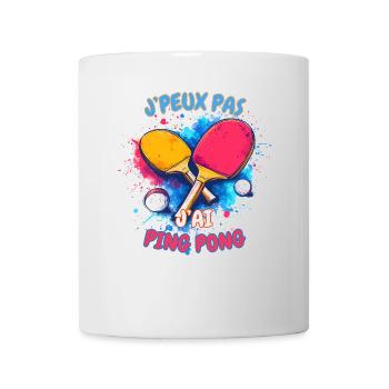 Buntes Tischtennis entfesselt - Tasse - Weiß - Vorne