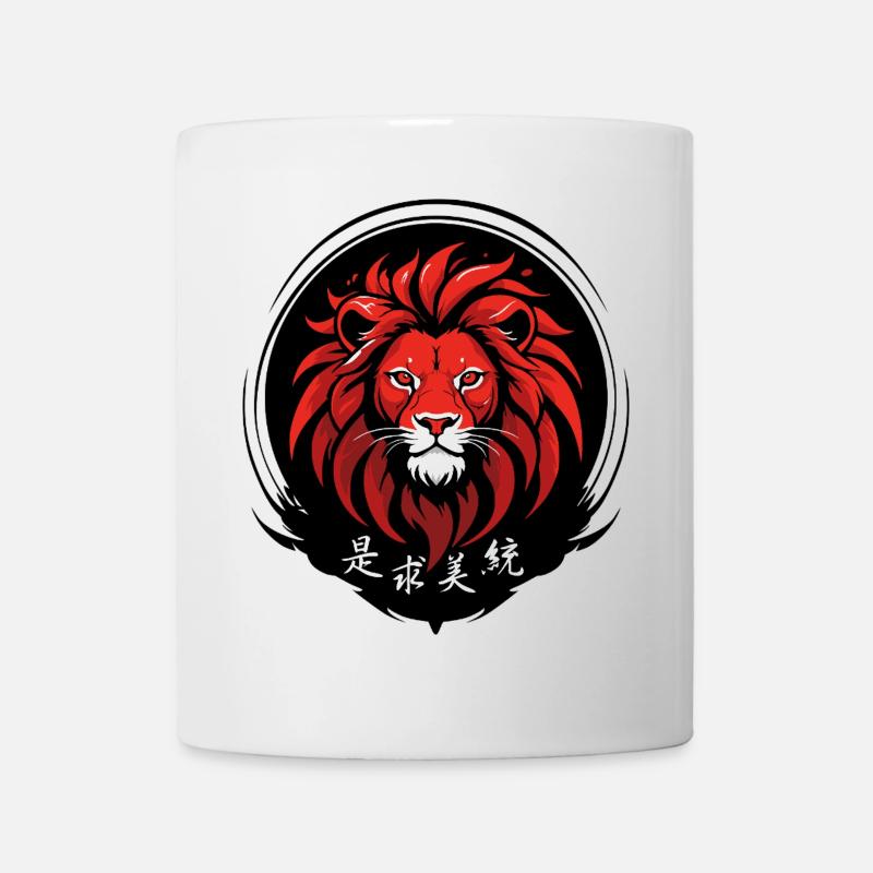 majestic red lion - Mug - white