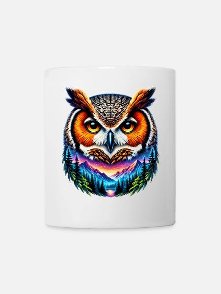 Eule - Tasse - Weiß