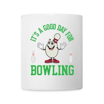 C’est une bonne journée pour le bowling - Mug blanc - blanc - Devant