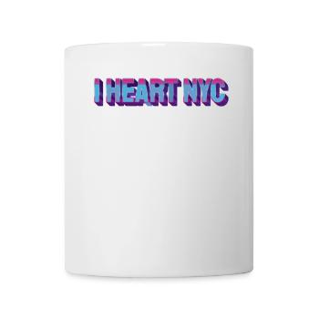 Typographie rétro de Cœur Néon à New York - Mug blanc - blanc - Devant