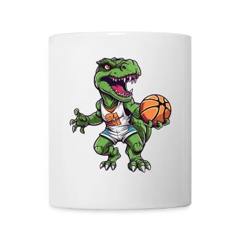 Basketball Dinosaur T-Rex Basketball Player - Mug - white - Front