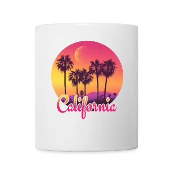 California Beach Sonnenuntergang - Tasse - Weiß - Vorne