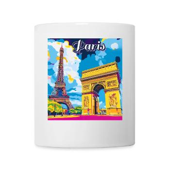 Pariser Pop-Wahrzeichen - Tasse - Weiß - Vorne