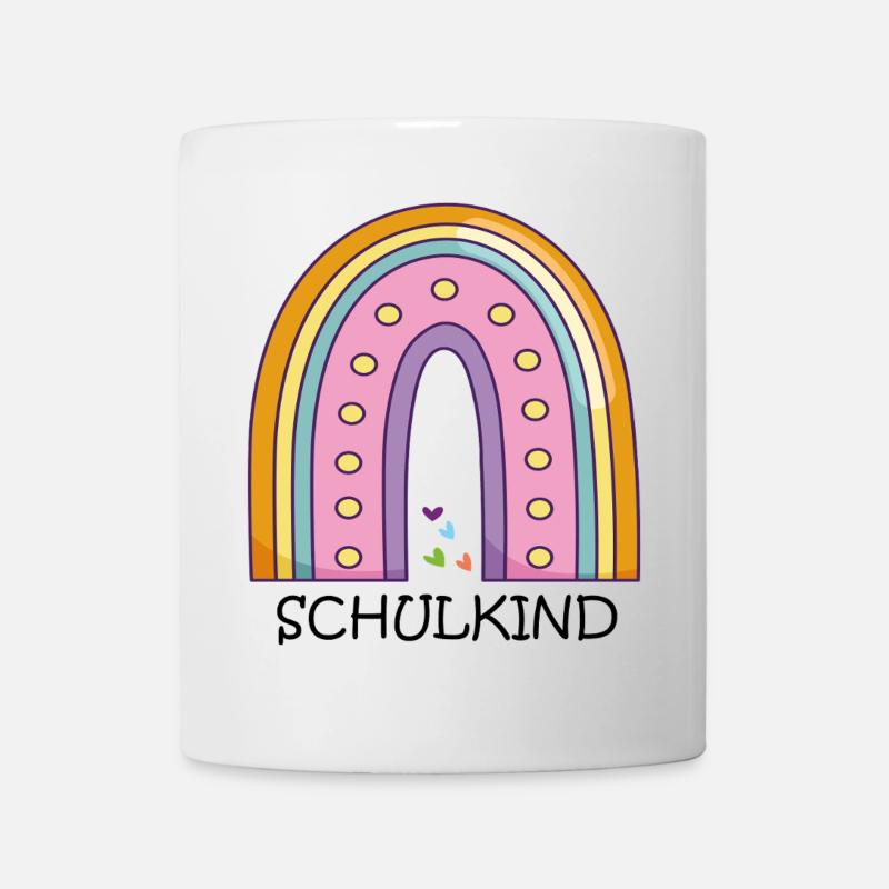 Schulkind Regenbogen - Tasse - Weiß