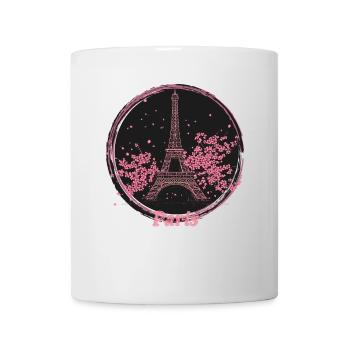 Paris Pink Blossom Emblem - Mug - white - Front