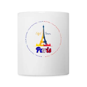 Pariser Eiffelturm-Regenbogen - Tasse - Weiß - Vorne