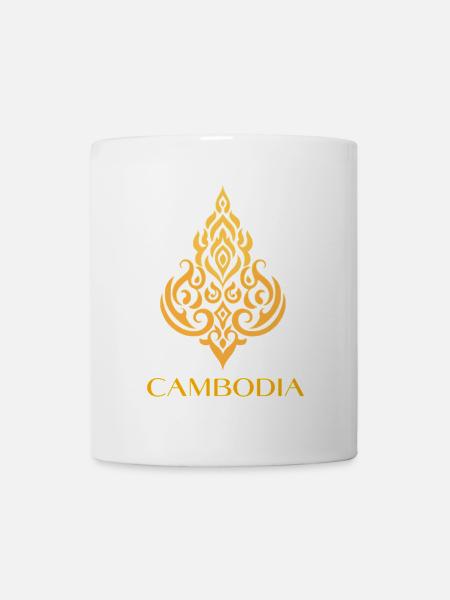 Cambodia Ornate Flame Motif - Mug - white