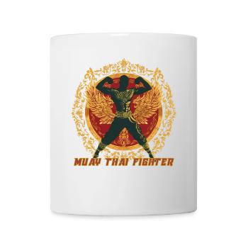 Muay Thai Warrior Wing Emblem - Mug - white - Front