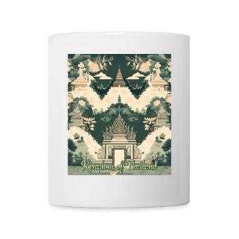 Panorama du temple du Royaume de Thaïlande - Mug blanc - blanc - Devant