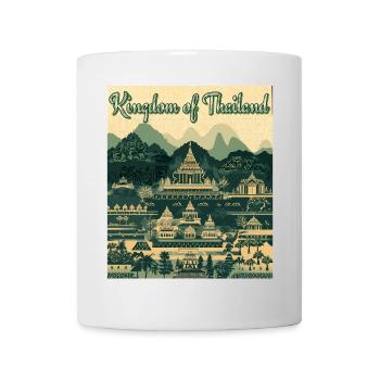Kingdom of Thailand Temple Panorama - Mug - white - Front
