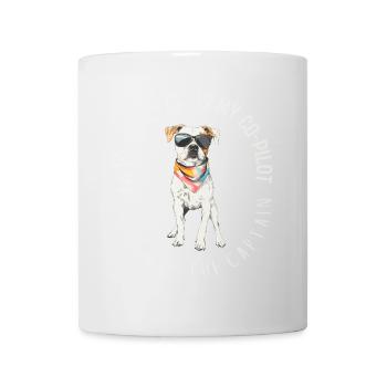 Co-pilote avec des lunettes de soleil - Mug blanc - blanc - Devant