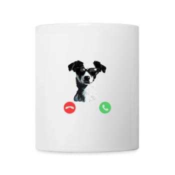 Hund ruft: Muss los - Tasse - Weiß - Vorne