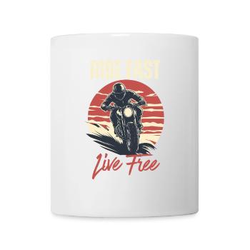 Ride Fast Live Free Moto Graphic - Mug blanc - blanc - Devant