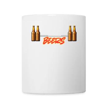 Beers Over Weights Gym-Grafik - Tasse - Weiß - Vorne