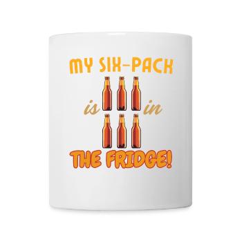 Six Pack in the Fridge - Mug - white - Front