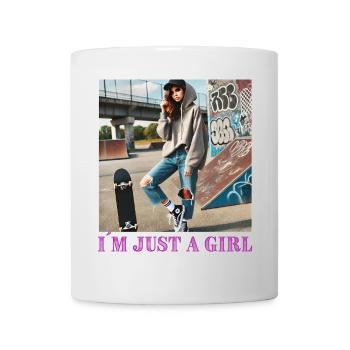 Je suis juste une fille - Mug blanc - blanc - Devant