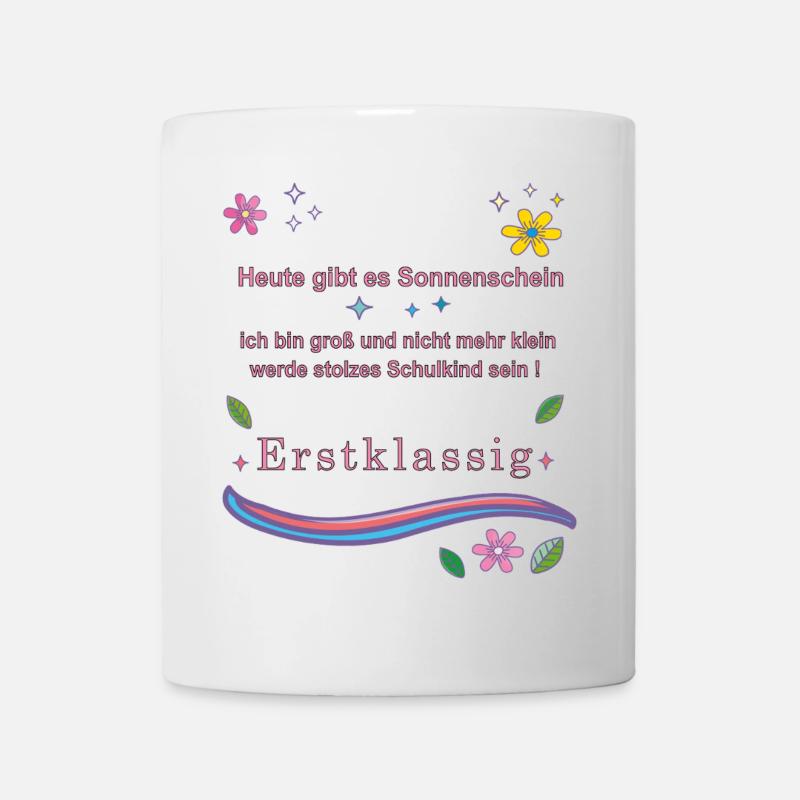 Schulkind Erstklassig - Tasse - Weiß