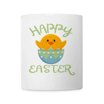 Joyeux poussin de Pâques dans l’œuf de Pâques - Mug blanc - blanc - Devant