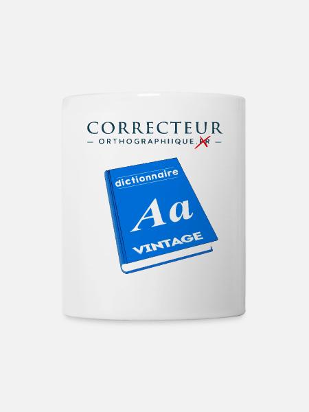 Rechtschreibprüfung - Tasse - Weiß