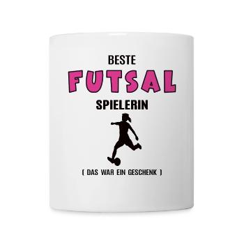 Futsal Spielerin Beste Futsalerin Geburtstag - Tasse - Weiß - Vorne