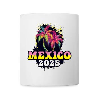 Mexiko 2025 Urlaub Palmen - Tasse - Weiß - Vorne