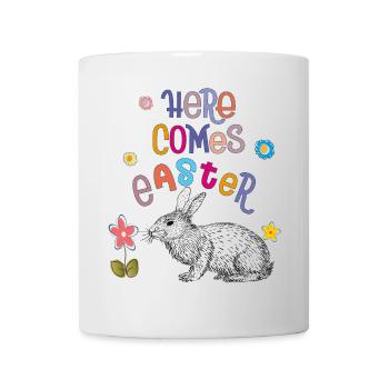 Joyeuses Pâques Lapin de Pâques - Mug blanc - blanc - Devant