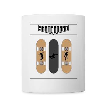 Skateboard - Tasse - Weiß - Vorne