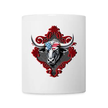 Pride and strength: an American bull - Mug - white - Front
